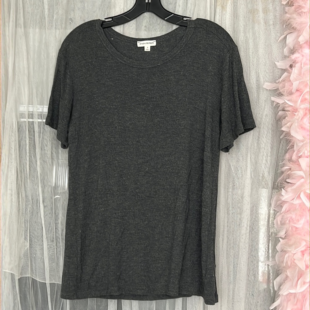 🌞 Zenana Premium short sleeve tee black gray relaxed fit boyfriend size S